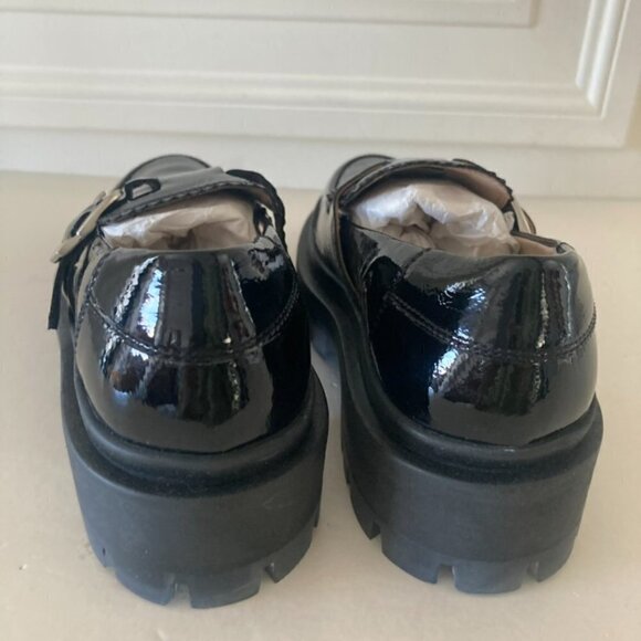 NWOB Free People Mackenzie Black Patent Leather MJ Loafers Sz 37 - Picture 5 of 7